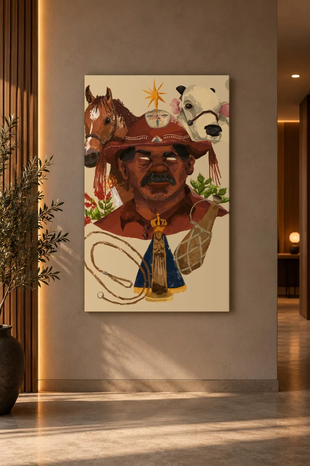 Quadro Boiadeiro na parede