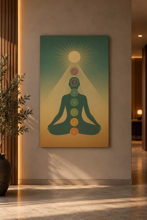 Quadro Chakras de Luz na parede