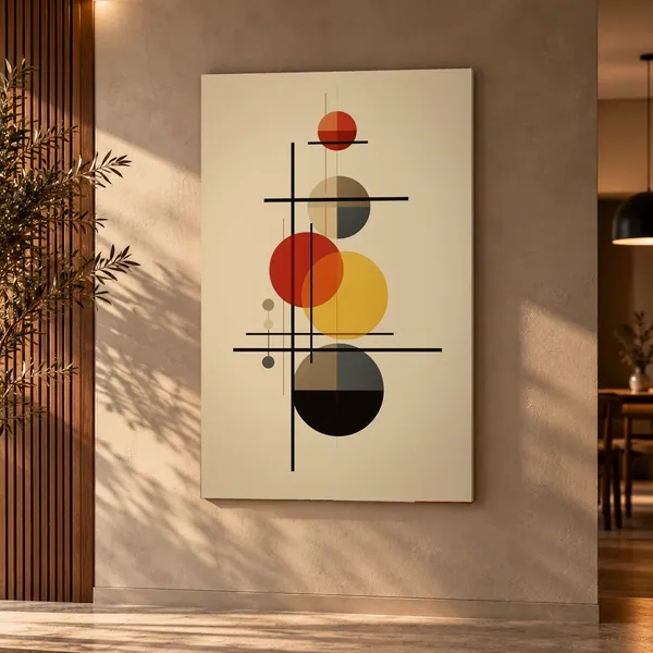 Quadro Equilíbrio Bauhaus na parede