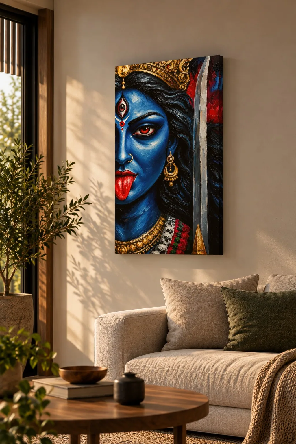 Quadro Kali Azul na parede