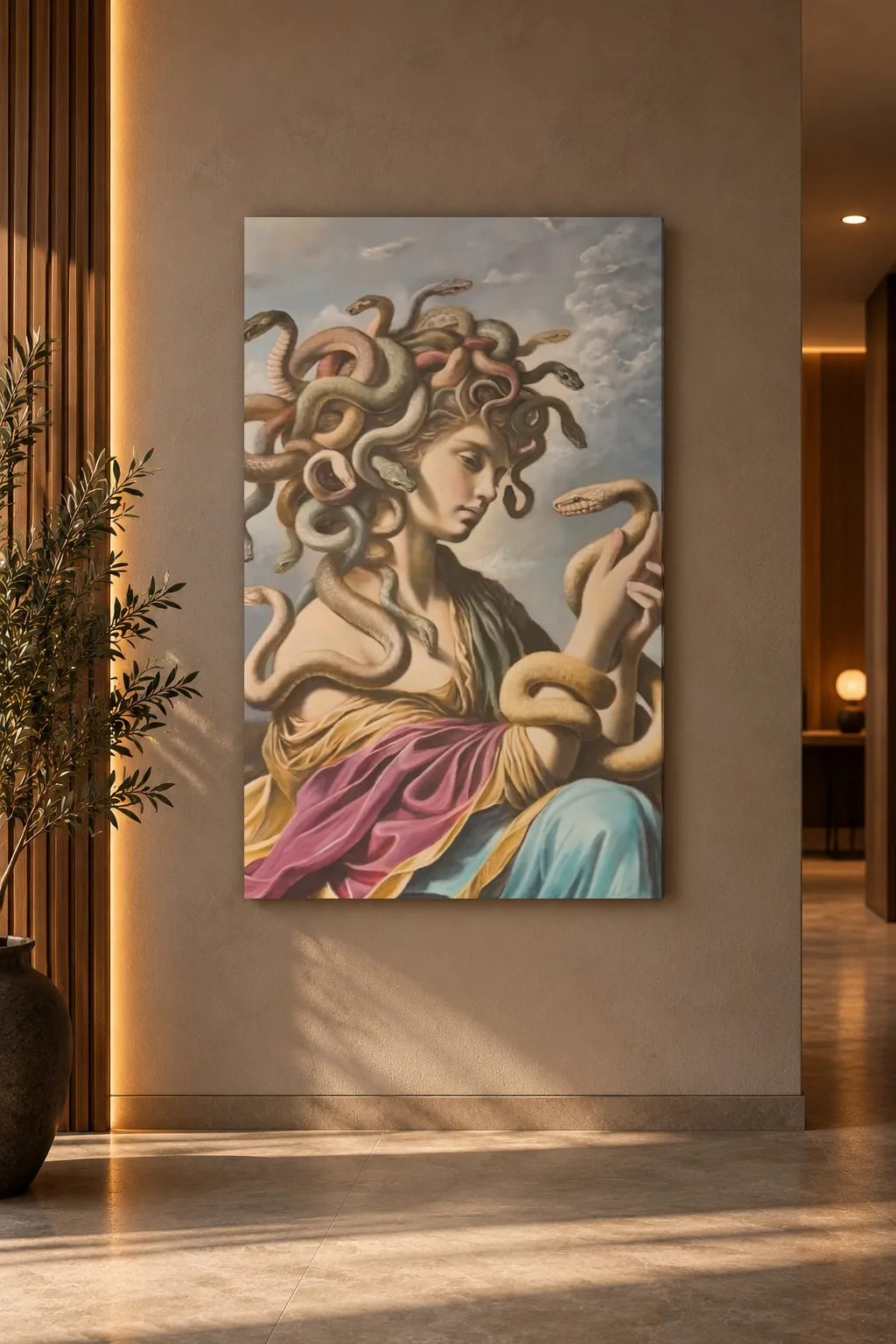 Quadro Medusa na parede