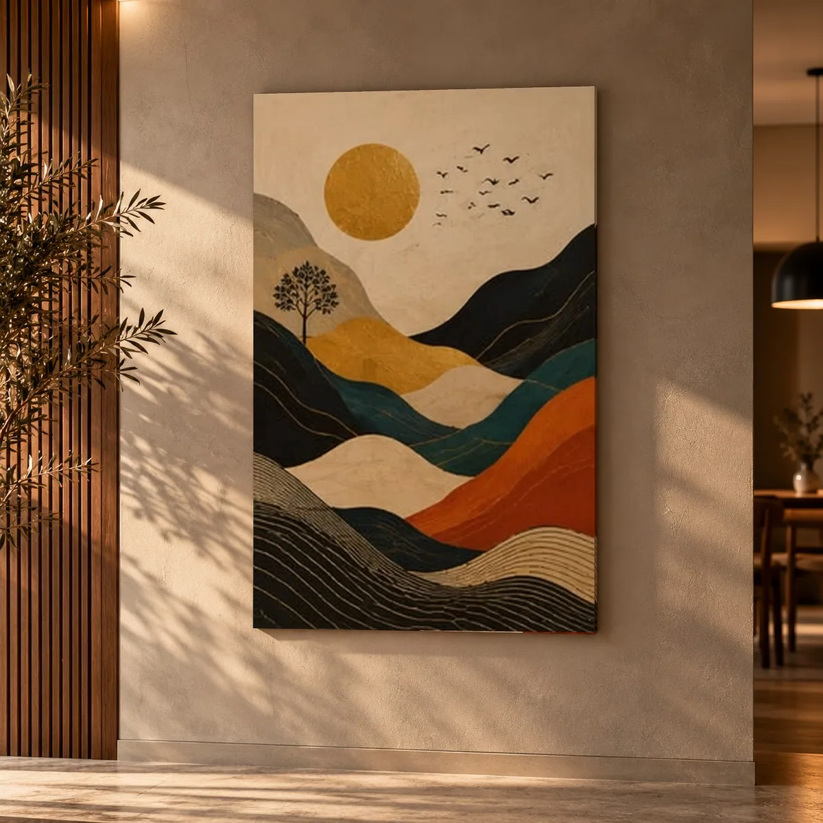 Quadro Montanhas Douradas na parede