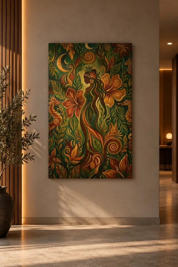 Quadro A Mulher Floresta na parede