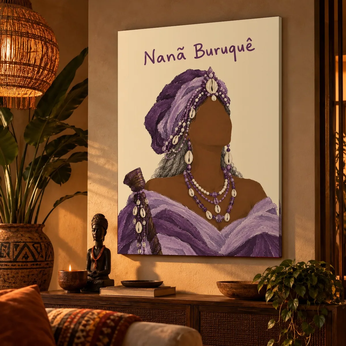 Quadro Nanã Buruquê na parede