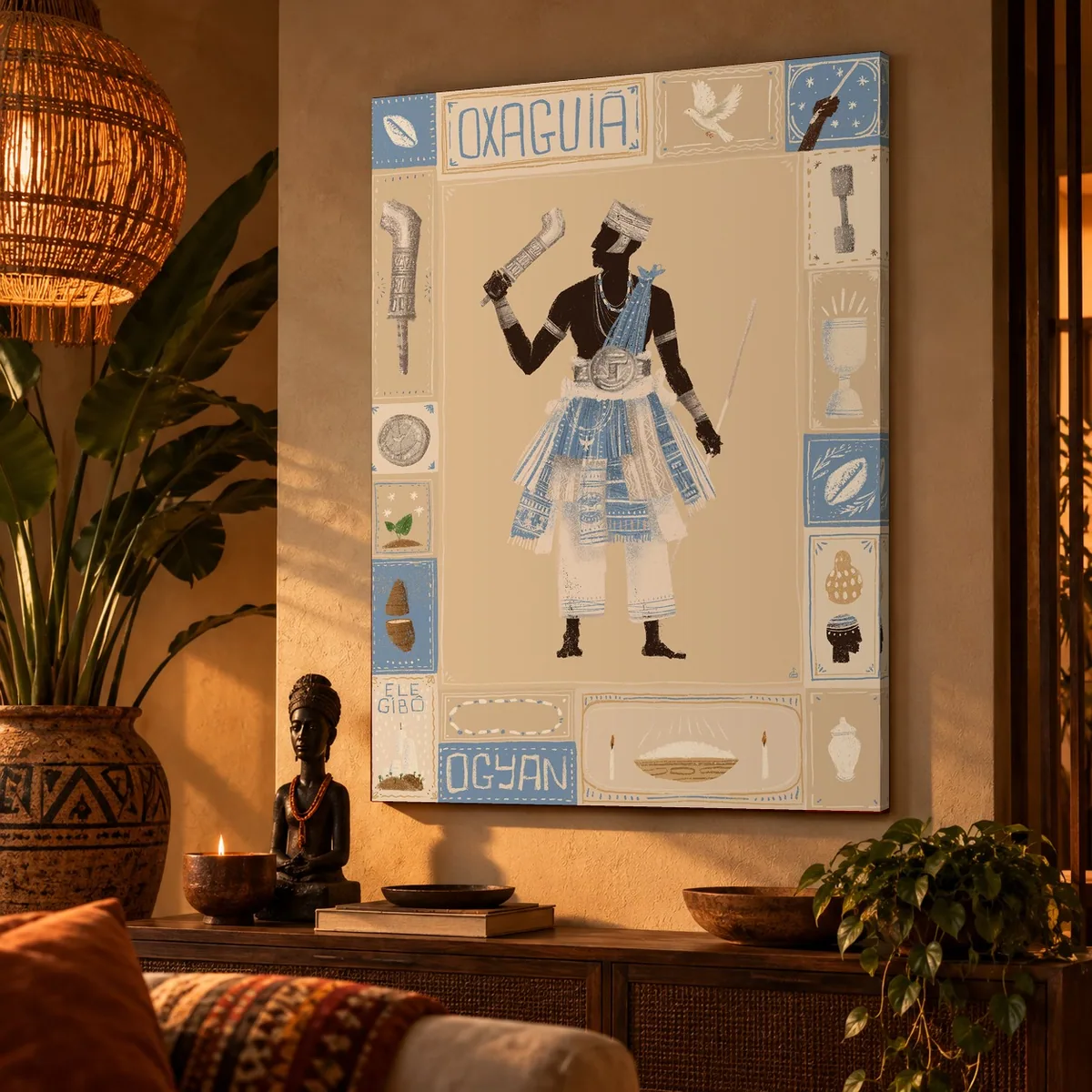 Quadro Oxaguiã na parede
