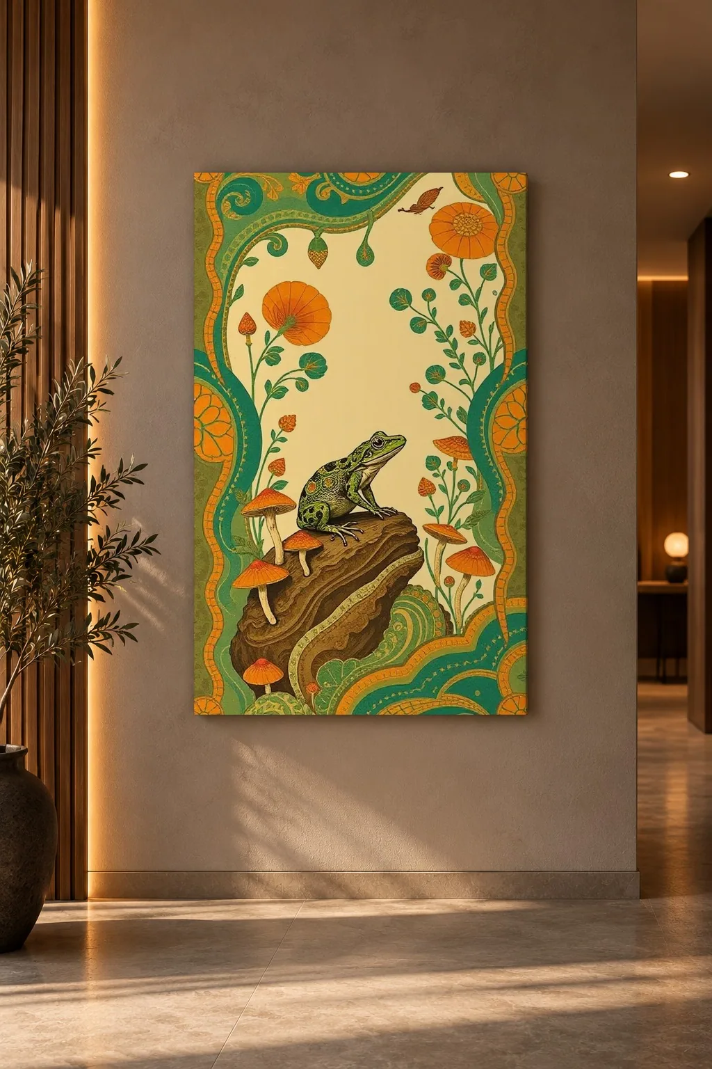 Quadro Sapo Encantado na parede