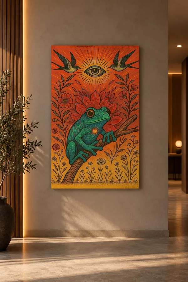 Quadro O Sapo Vidente na parede
